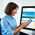 AI-Powered Travel Planning**

"A professional travel agent, fully clothed in appropriate office attire, assisting a tourist using an AI-powered travel planning app on a tablet, showcasing personalized itinerary options. Modern travel agency setting, bright and professional, safe for work, appropriate content, perfect anatomy, natural proportions, high quality, family-friendly."

**