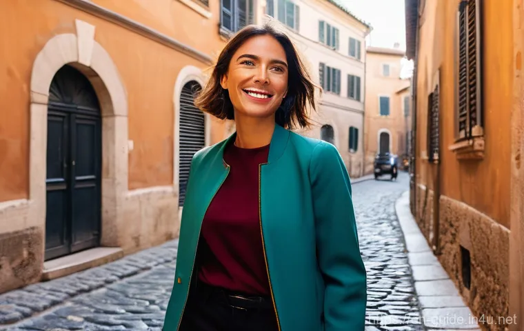 관광통역안내사 경력 이력서 작성 팁 - **"A charismatic female tour guide, in her early 30s, with a warm, engaging smile and expressive han...