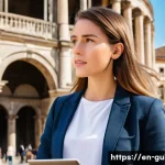 Home 12 관광통역안내사와 관련된 최신 법률 정보 - **Prompt:** A professional tourist guide, a charismatic woman in her late 30s, dressed in a smart ca...